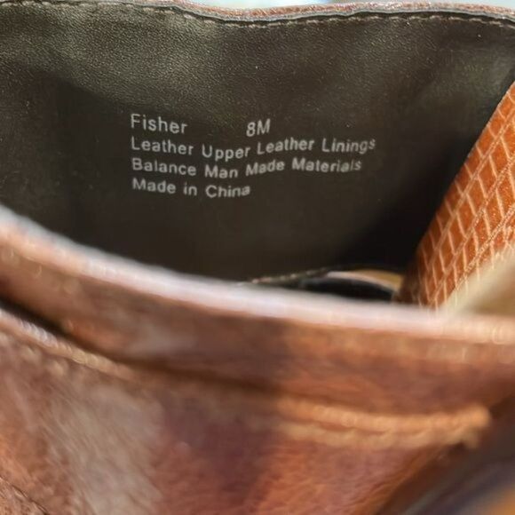 Caressa Fisher Mule size 8 brown, Leather upper & linings NEW 3” heel 4” w/sole - Picture 9 of 14
